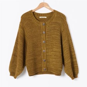 Misha & Puff Fisherman Cardigan in Antique Brass M/L